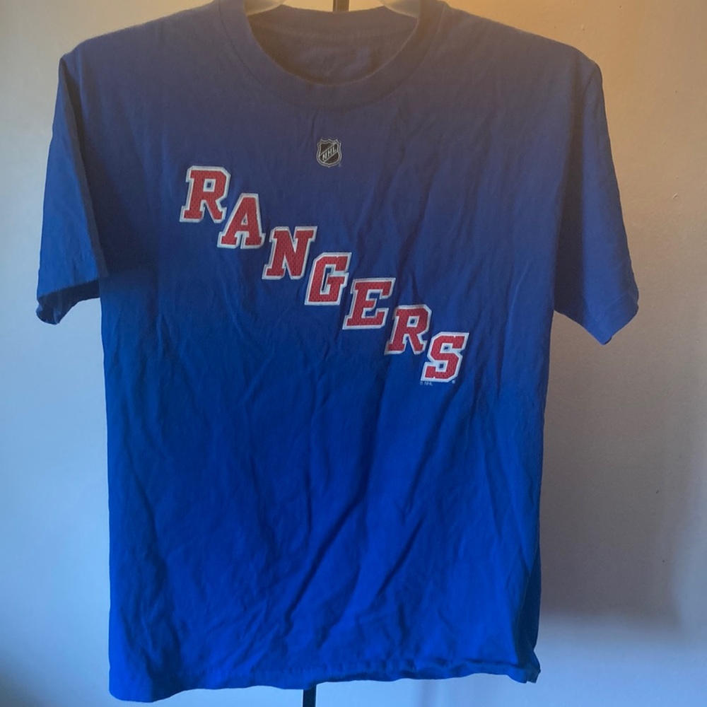 Reebok NHL Mens M New York Rangers 26 St Louis blue t-shirt